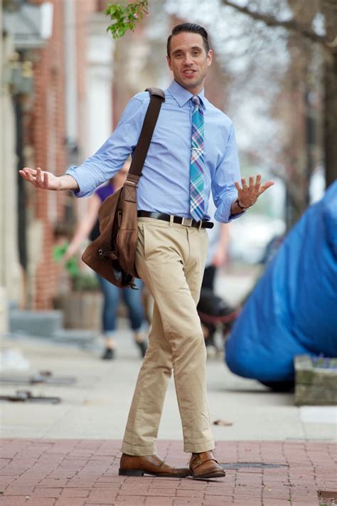 light blue khaki pants.